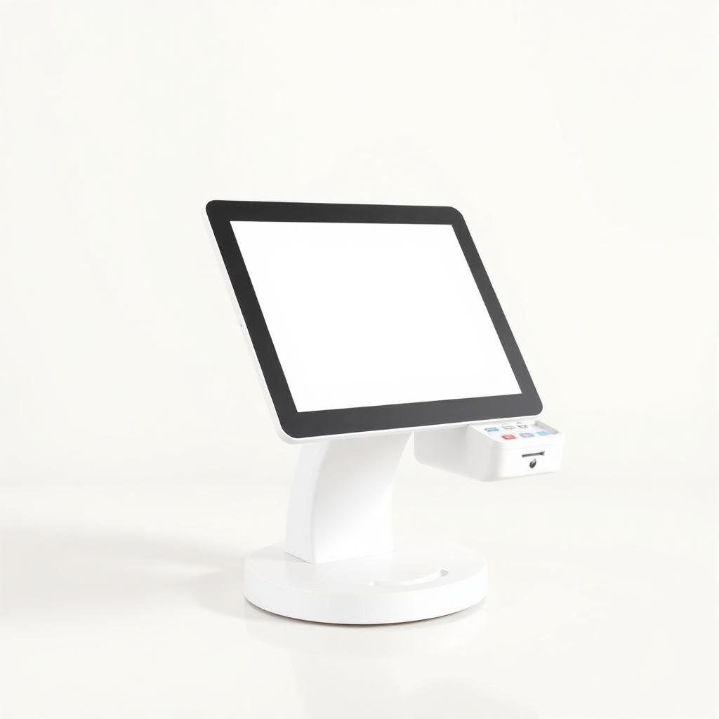 Countertop card reader displaying a surcharge disclosure before payment